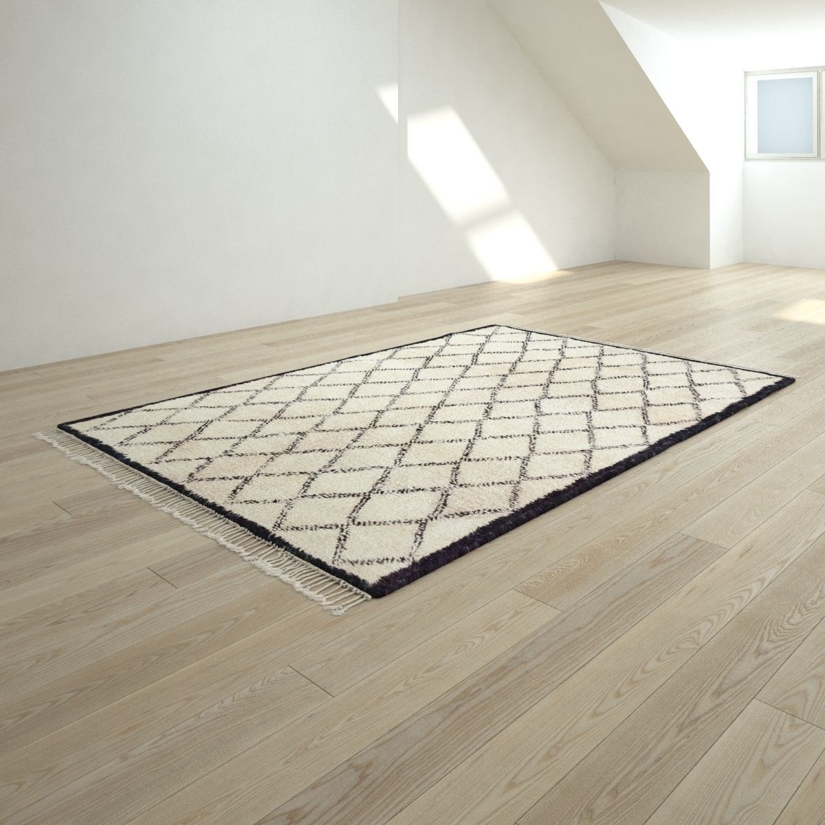 Moroccan Beni Ouarain rug 3D model 3D model_1