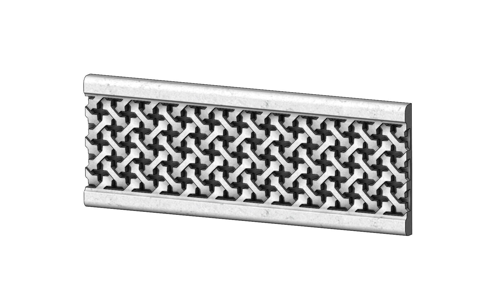 8 Moucharabieh plaster and wood friezes moldings 3D print model_12