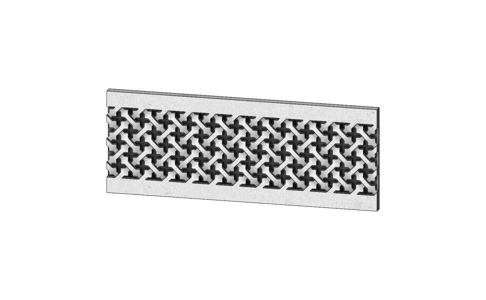 8 Moucharabieh plaster and wood friezes moldings 3D print model_14