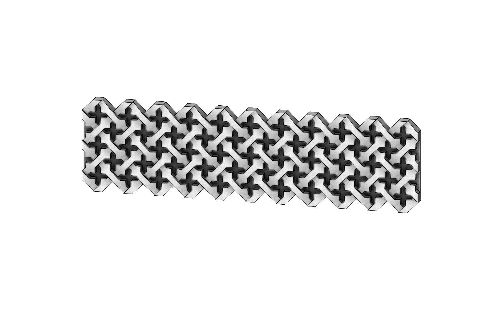 8 Moucharabieh plaster and wood friezes moldings 3D print model_8