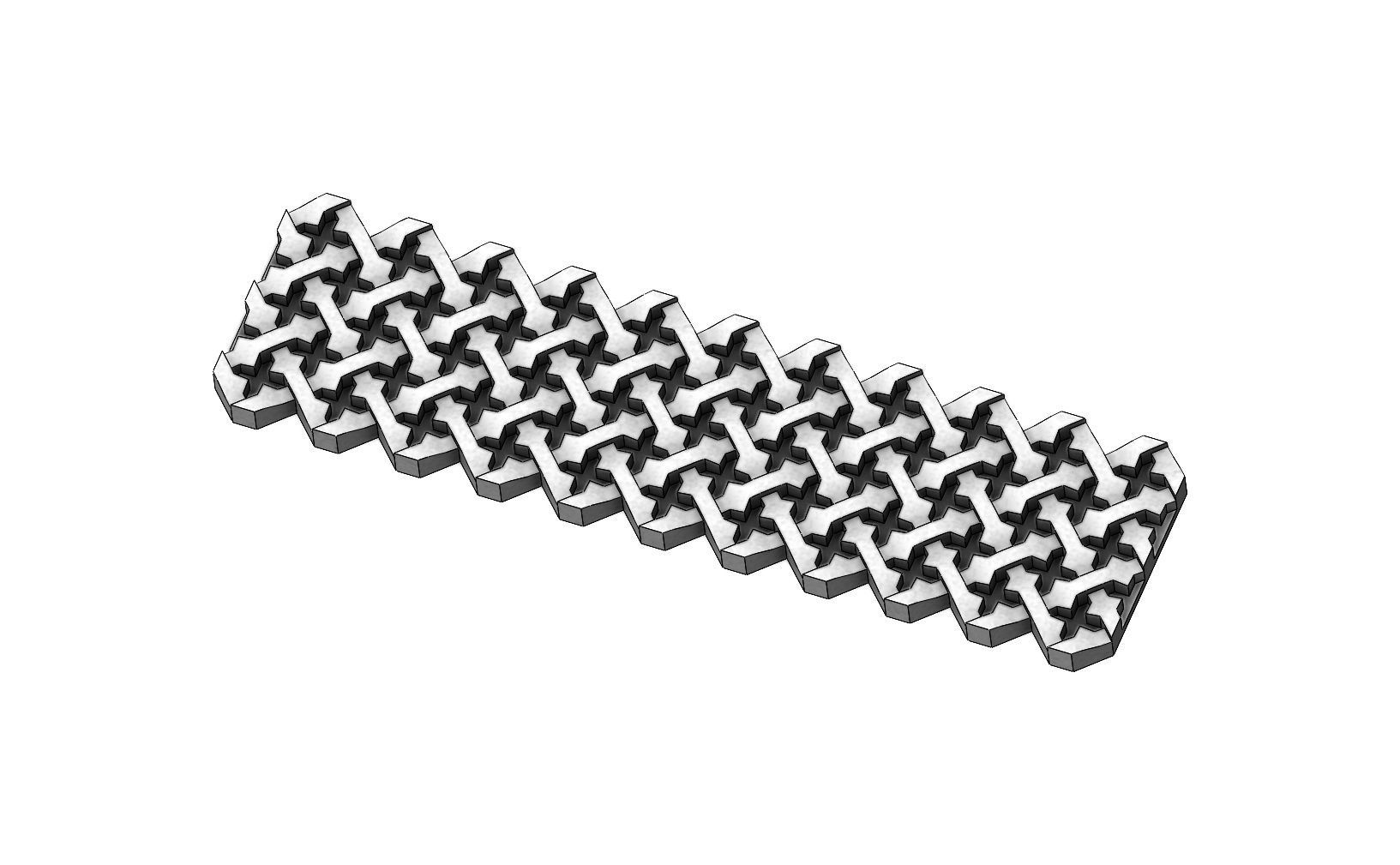 8 Moucharabieh plaster and wood friezes moldings 3D print model_9