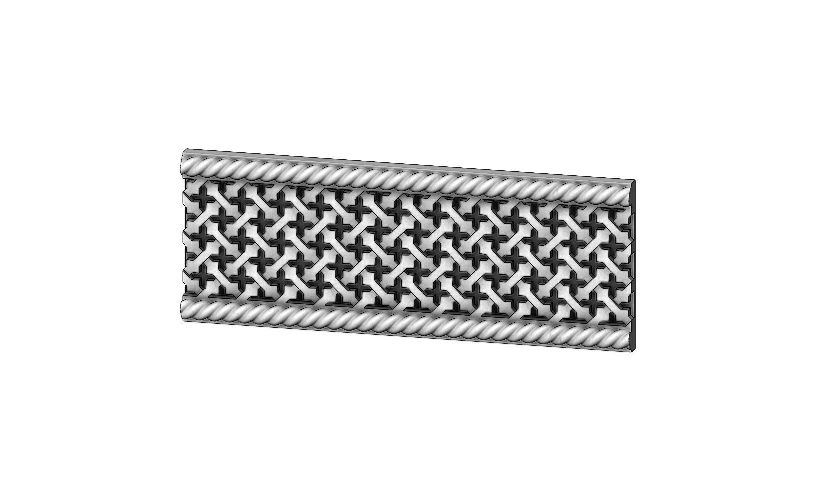 8 Moucharabieh plaster and wood friezes moldings 3D print model_16