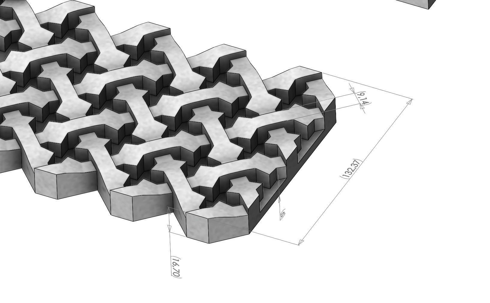 8 Moucharabieh plaster and wood friezes moldings 3D print model_7