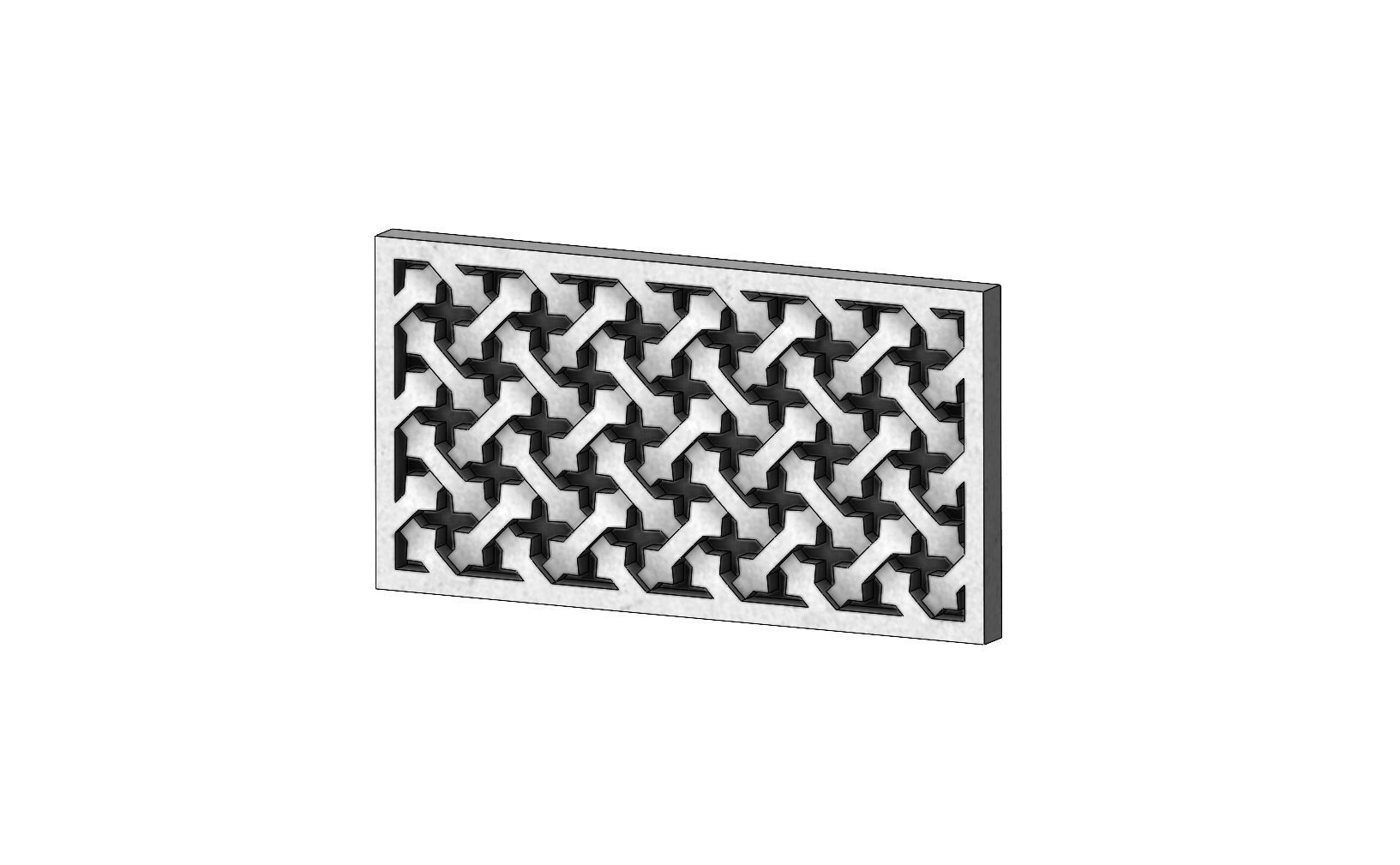 8 Moucharabieh plaster and wood friezes moldings 3D print model_10