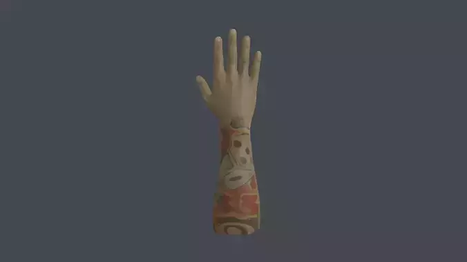 HAND-014 Right Hand Low-poly 3D model
