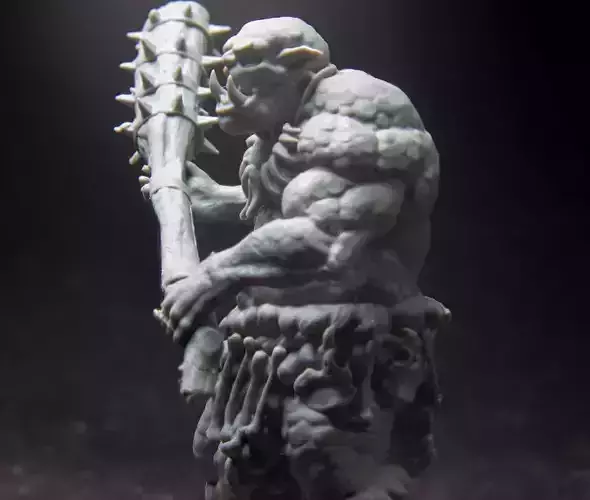 Ogr ogr miniature figure holding weapon