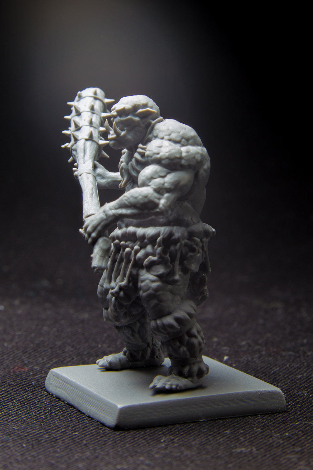 Ogr ogr miniature figure holding weapon 3D print model_1
