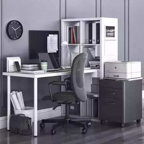 KALLAX office workplace with FLINTAN chair