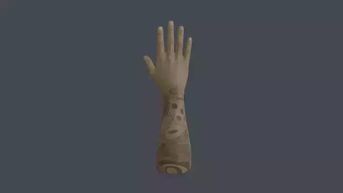 HAND-015 Right Hand Low-poly 3D model