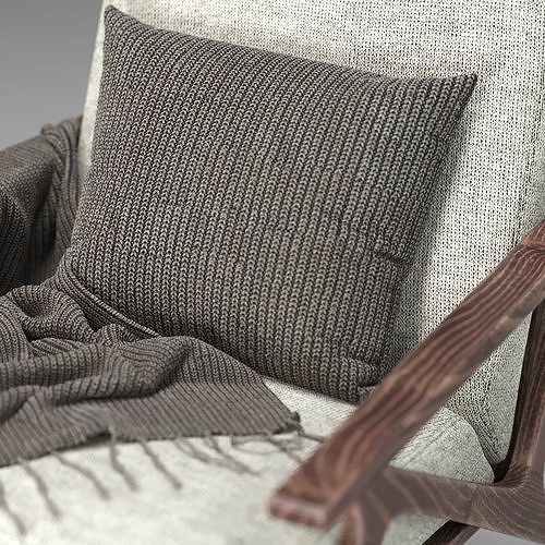 Otio Lounge Chair 2 3D model 7