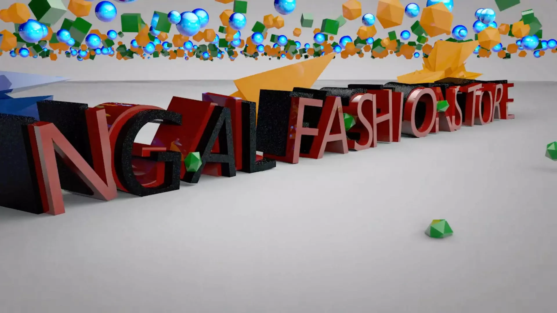 Crystal Falling Intro 3D MODEL Low-poly 3D model