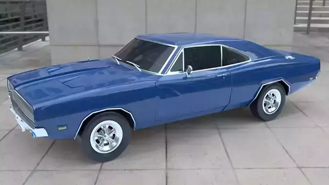 Dodge Charger RT 1968 Low-poly 3D model