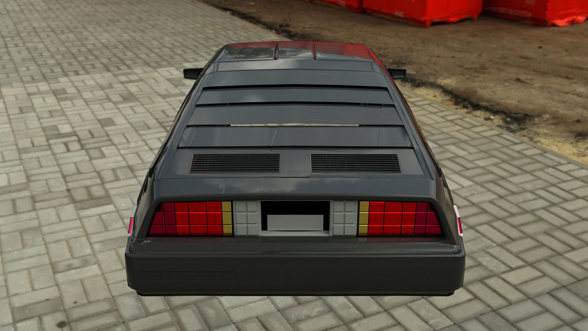 Delorean DMC-12 Low-poly 3D model_3