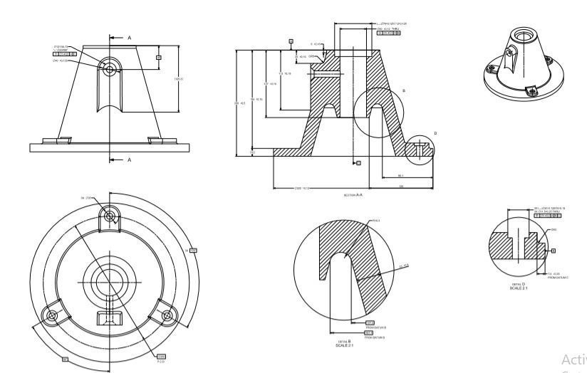 Support base for modern screw jack 3D print model_3