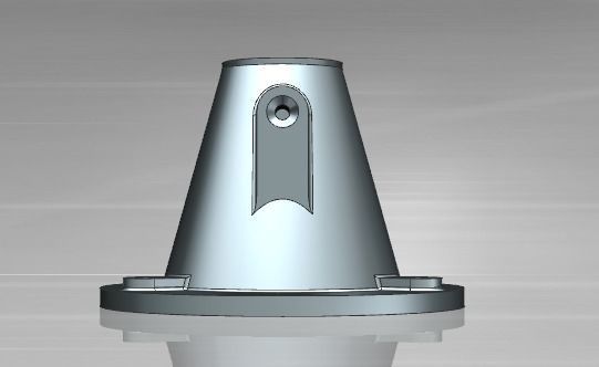 Support base for modern screw jack 3D print model_2