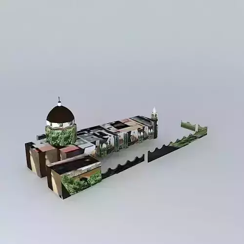 Church 0 mosque with roof