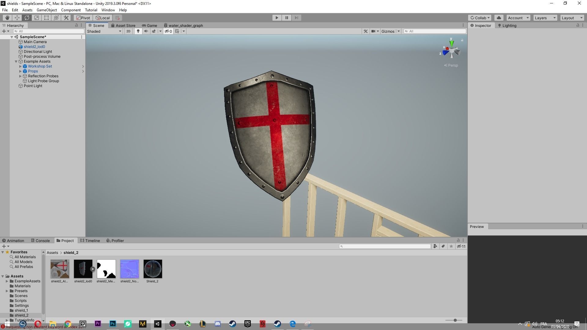 Medieval shield Low-poly 3D model_5