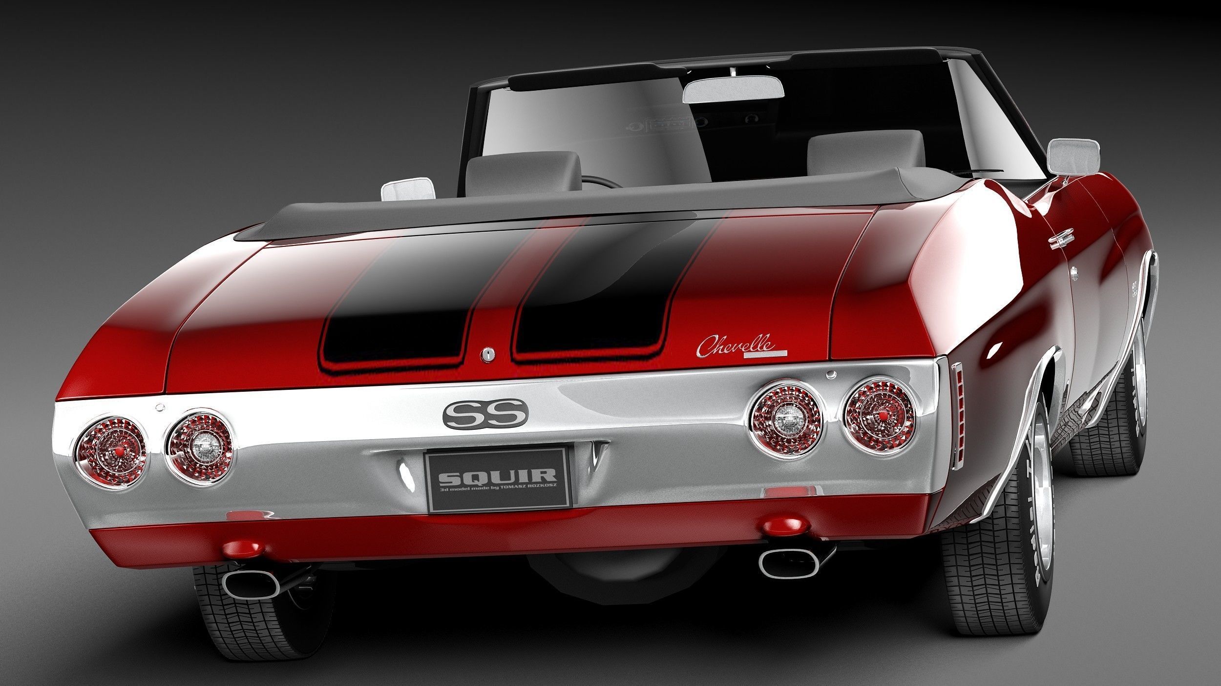 Chevrolet Chevelle SS Convertible 1971 3D model_5