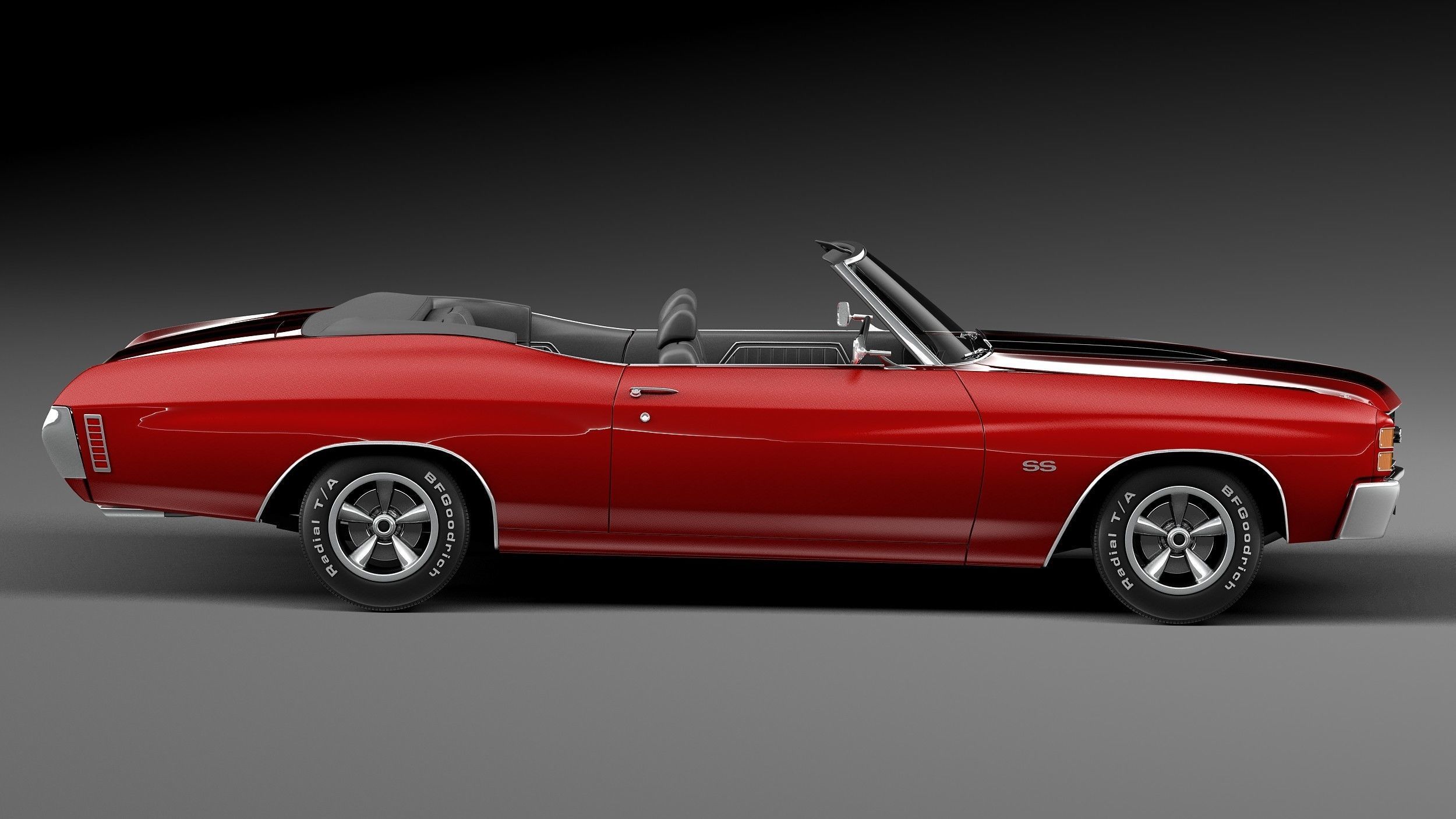Chevrolet Chevelle SS Convertible 1971 3D model_6