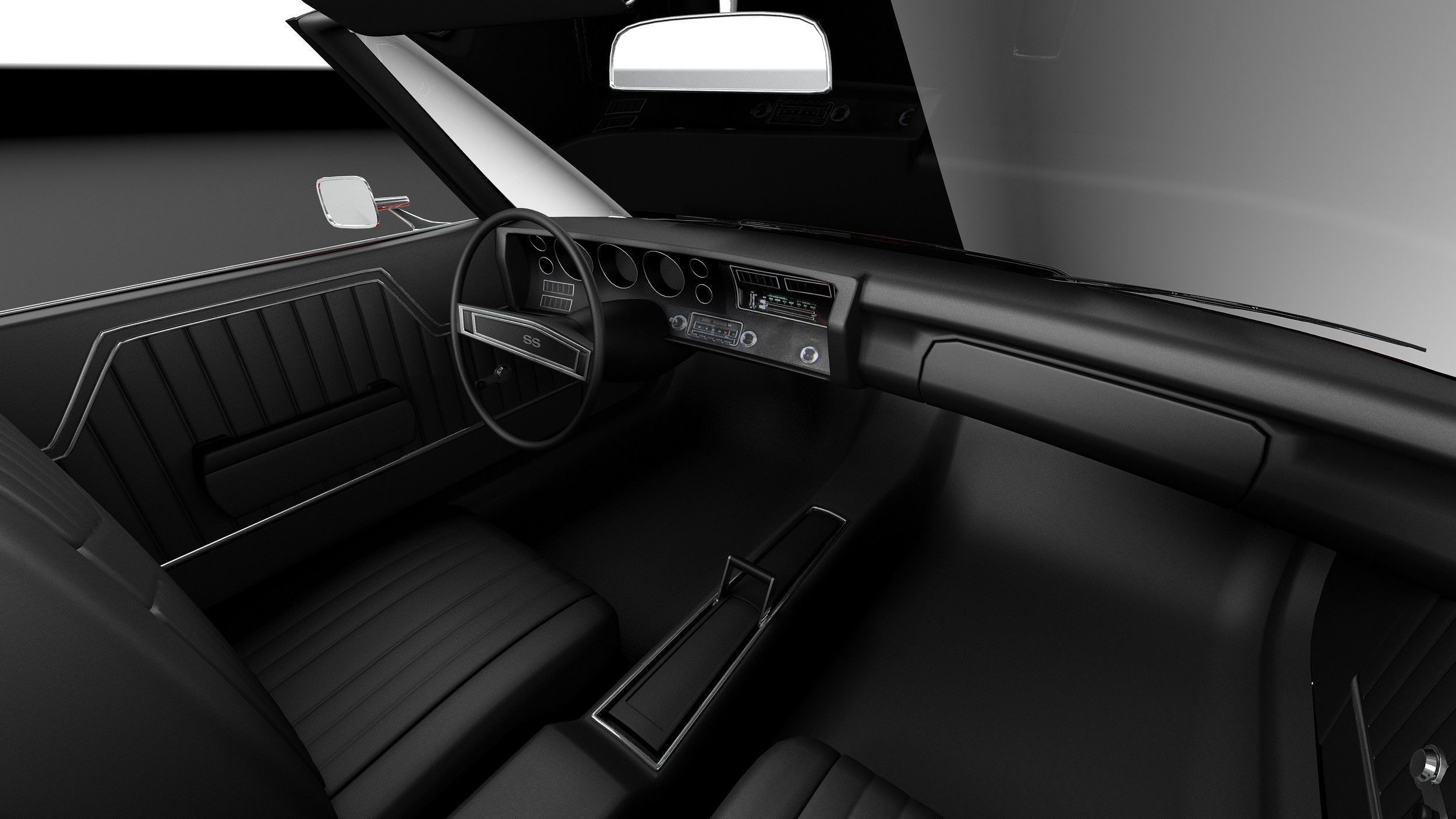 Chevrolet Chevelle SS Convertible 1971 3D model_17