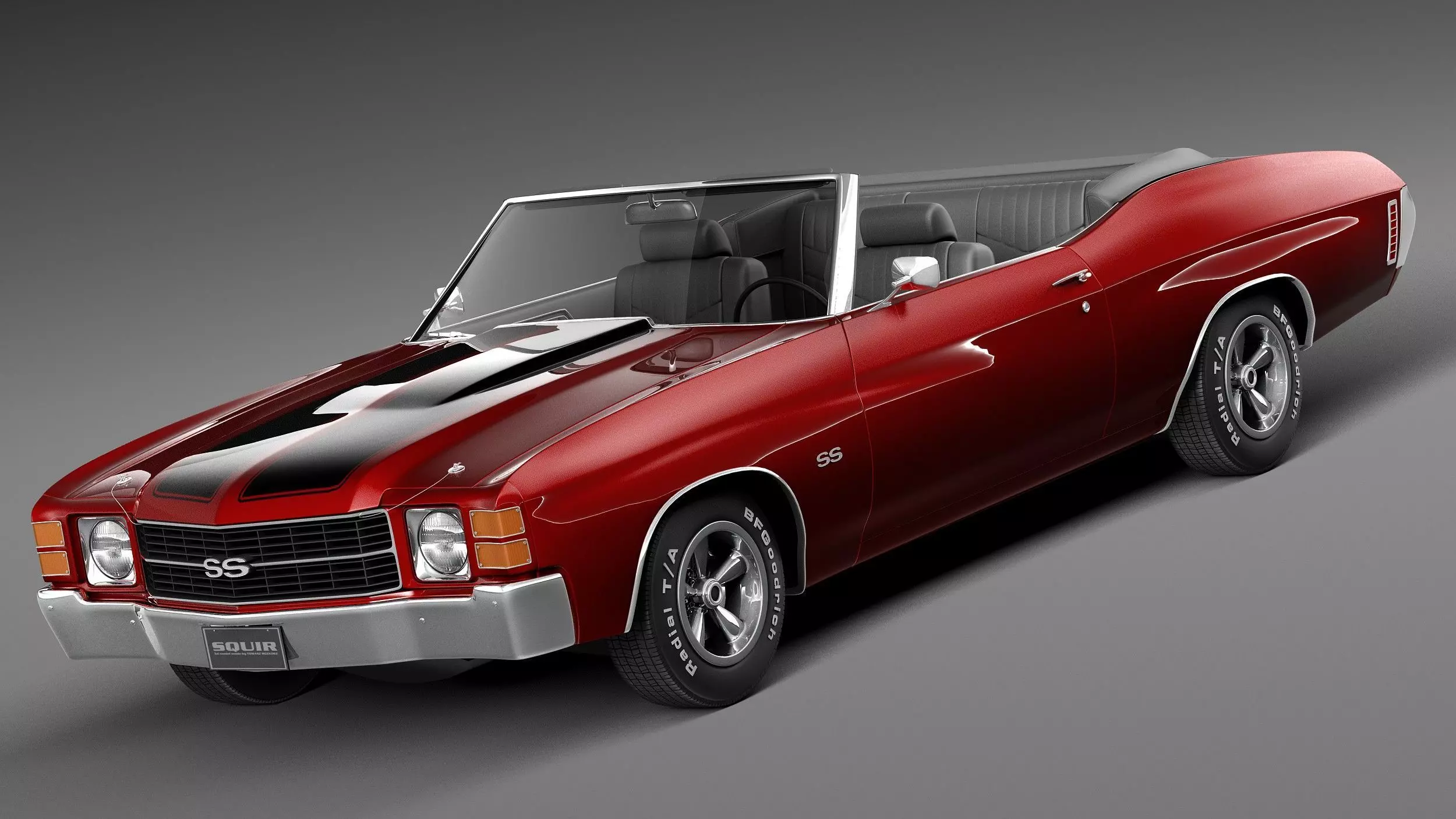 Chevrolet Chevelle SS Convertible 1971 3D model_0
