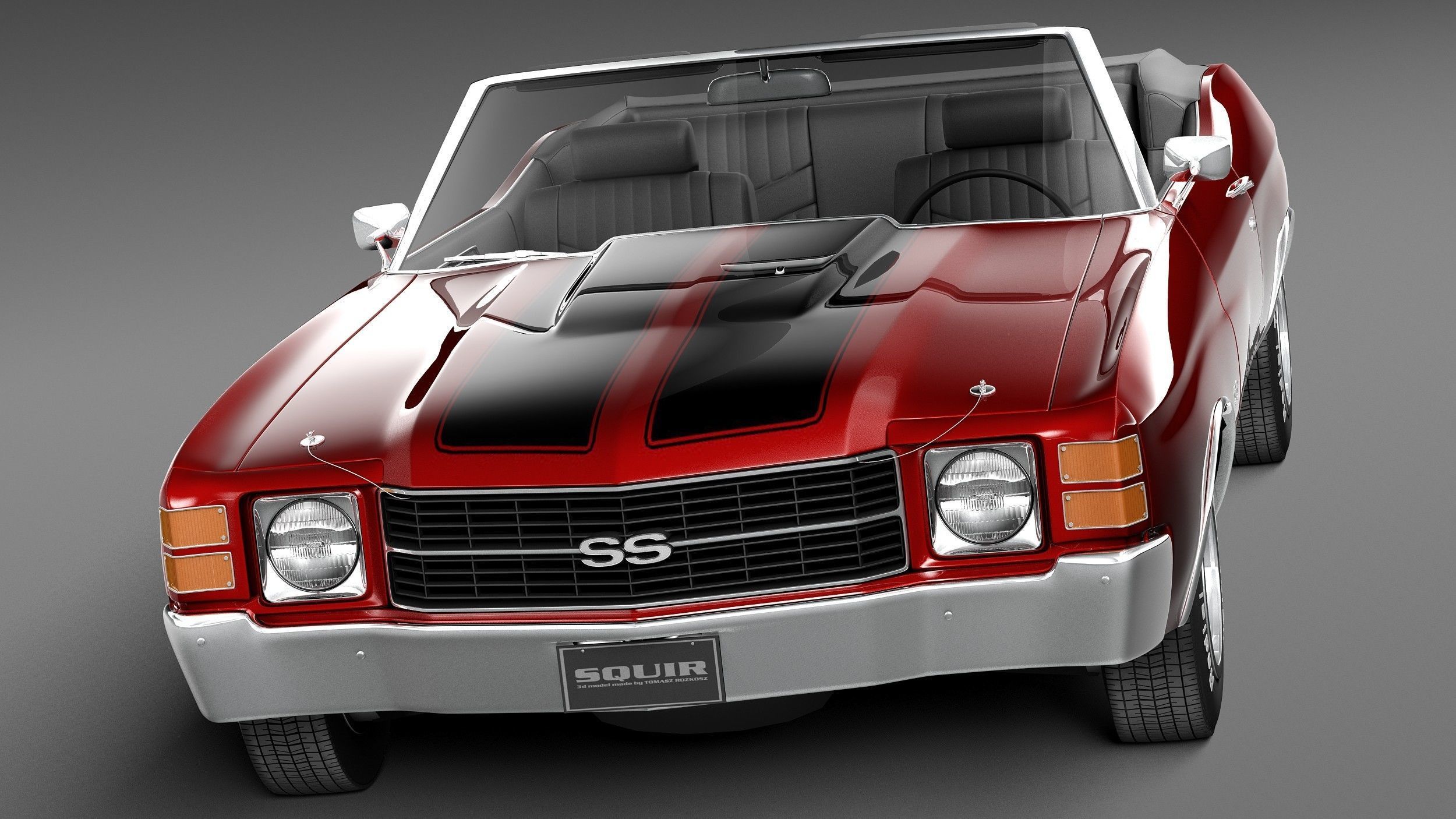 Chevrolet Chevelle SS Convertible 1971 3D model_1