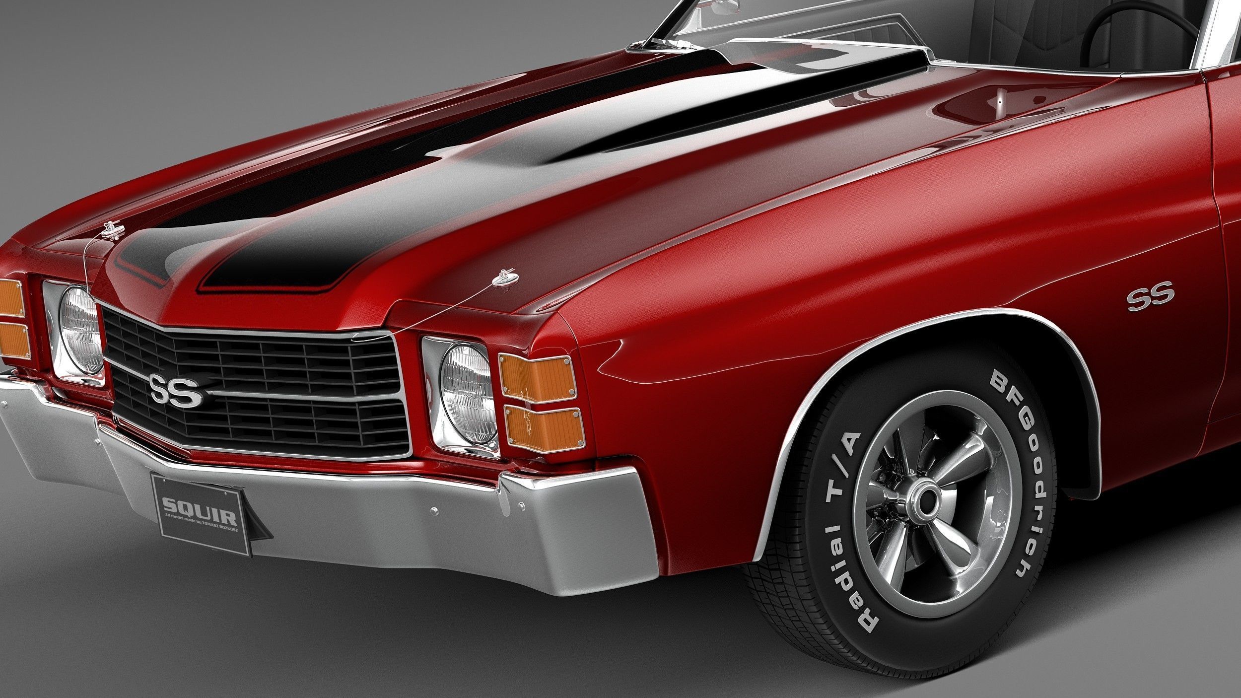 Chevrolet Chevelle SS Convertible 1971 3D model_2