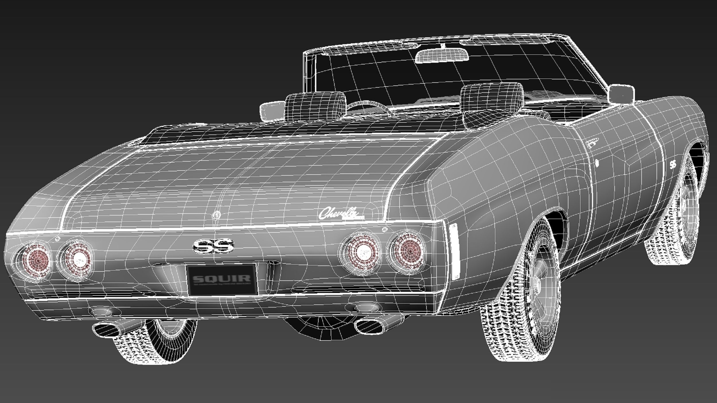 Chevrolet Chevelle SS Convertible 1971 3D model_19