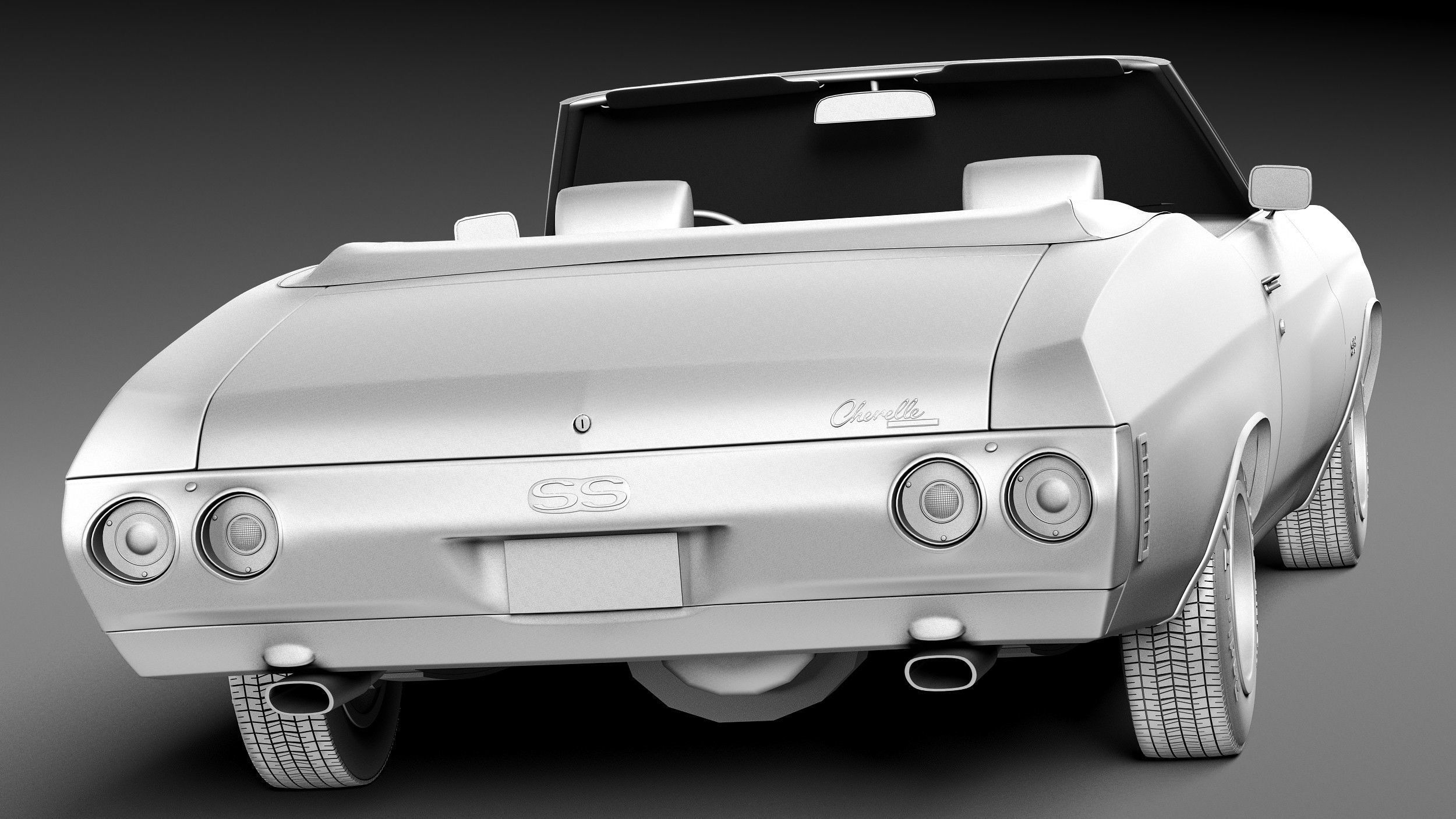 Chevrolet Chevelle SS Convertible 1971 3D model_13