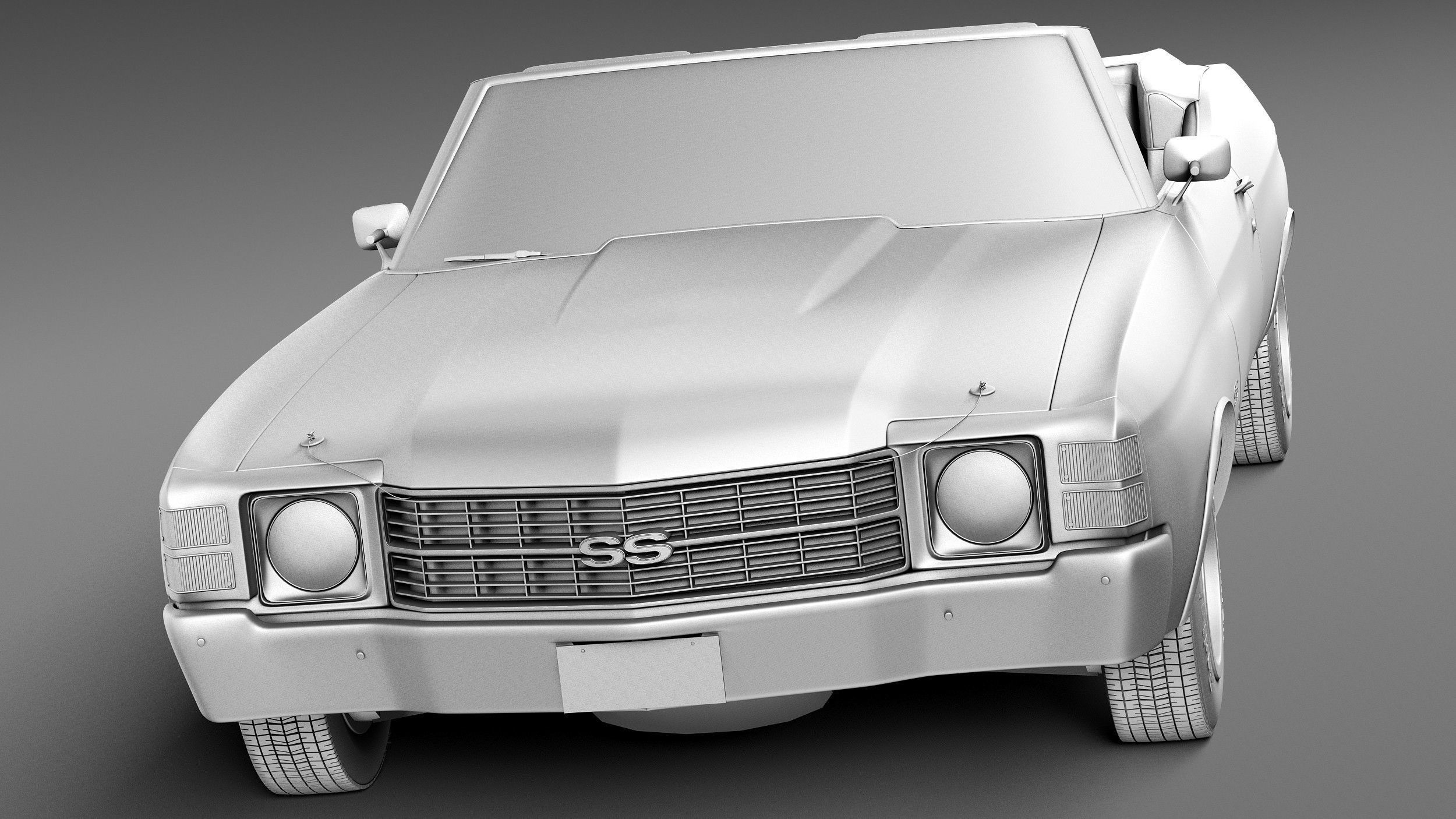 Chevrolet Chevelle SS Convertible 1971 3D model_9