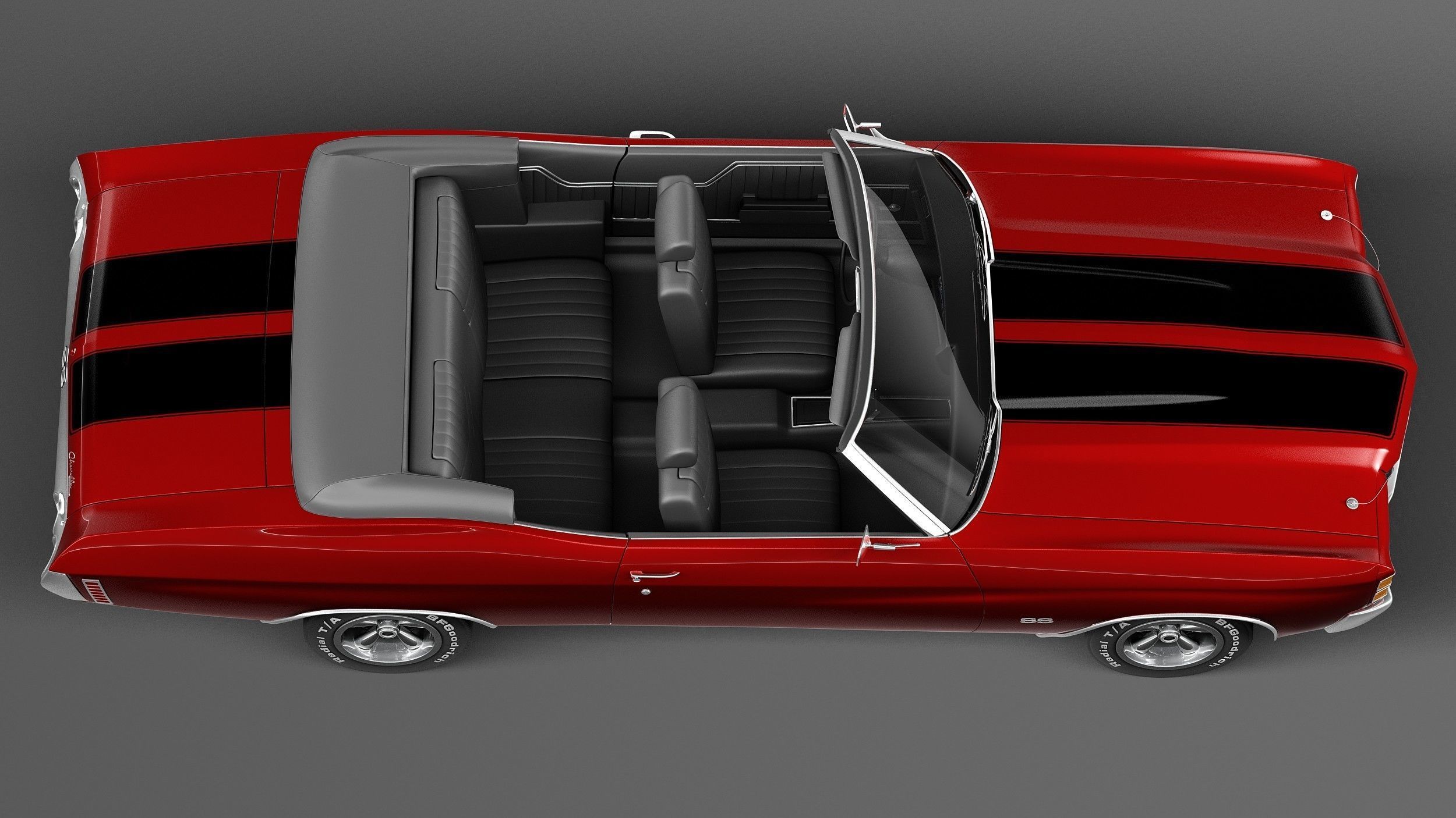 Chevrolet Chevelle SS Convertible 1971 3D model_7