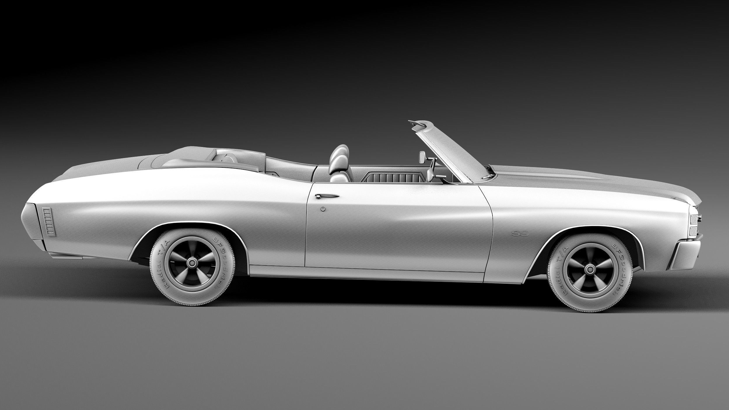 Chevrolet Chevelle SS Convertible 1971 3D model_14