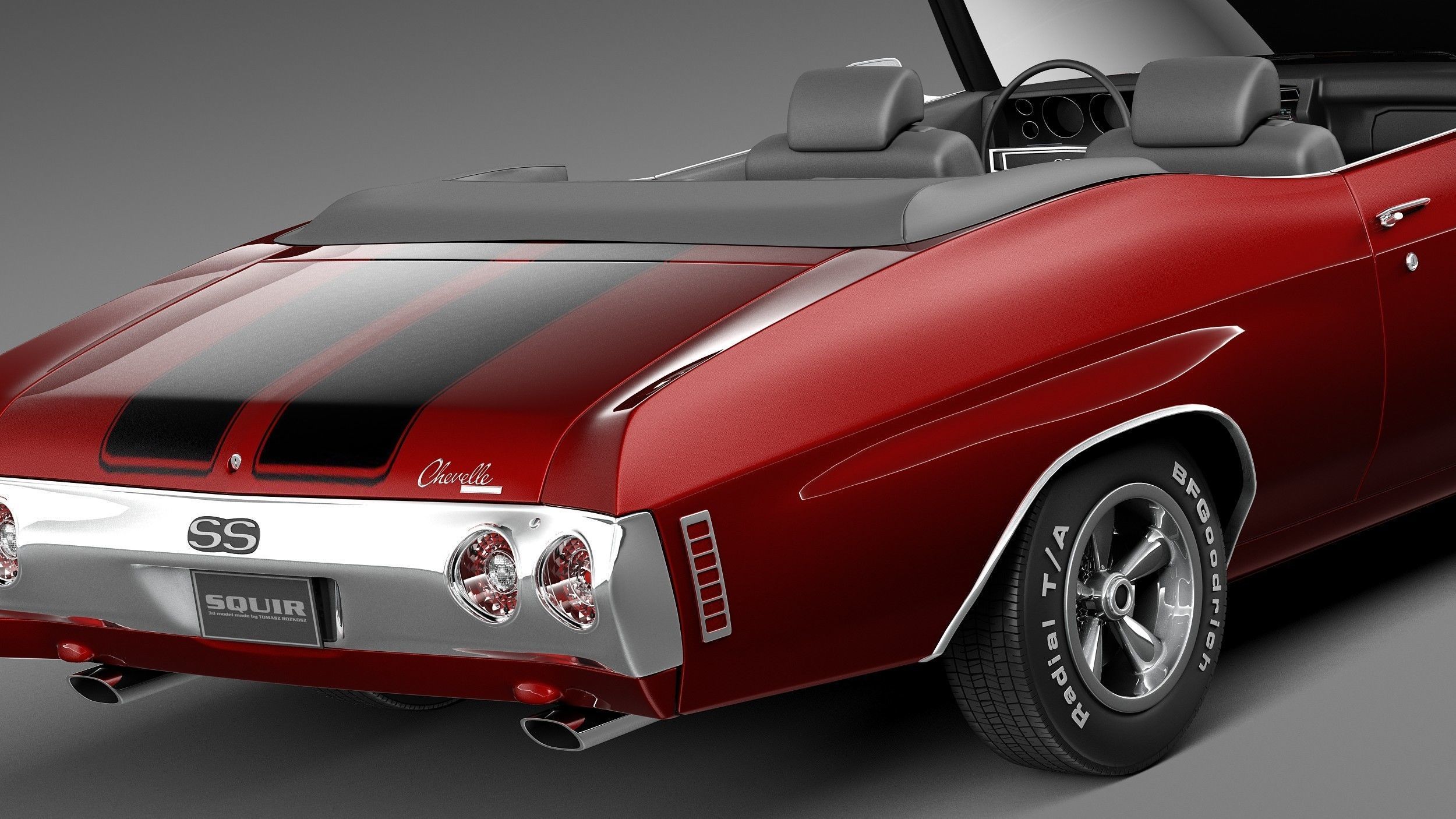 Chevrolet Chevelle SS Convertible 1971 3D model_3