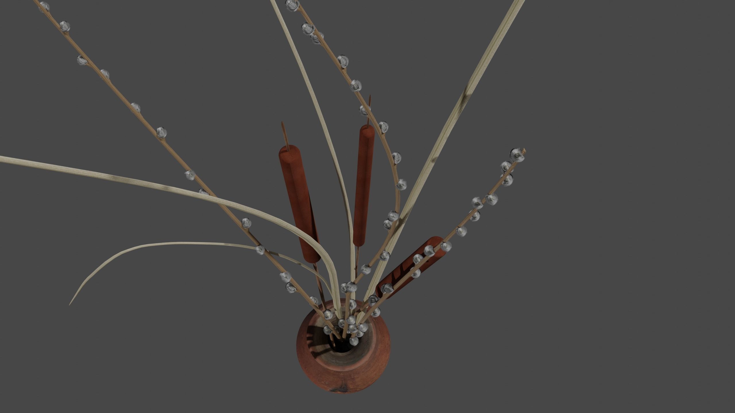 Vase with dried arrangement PBR 4K Photogrammetry 3D model_10