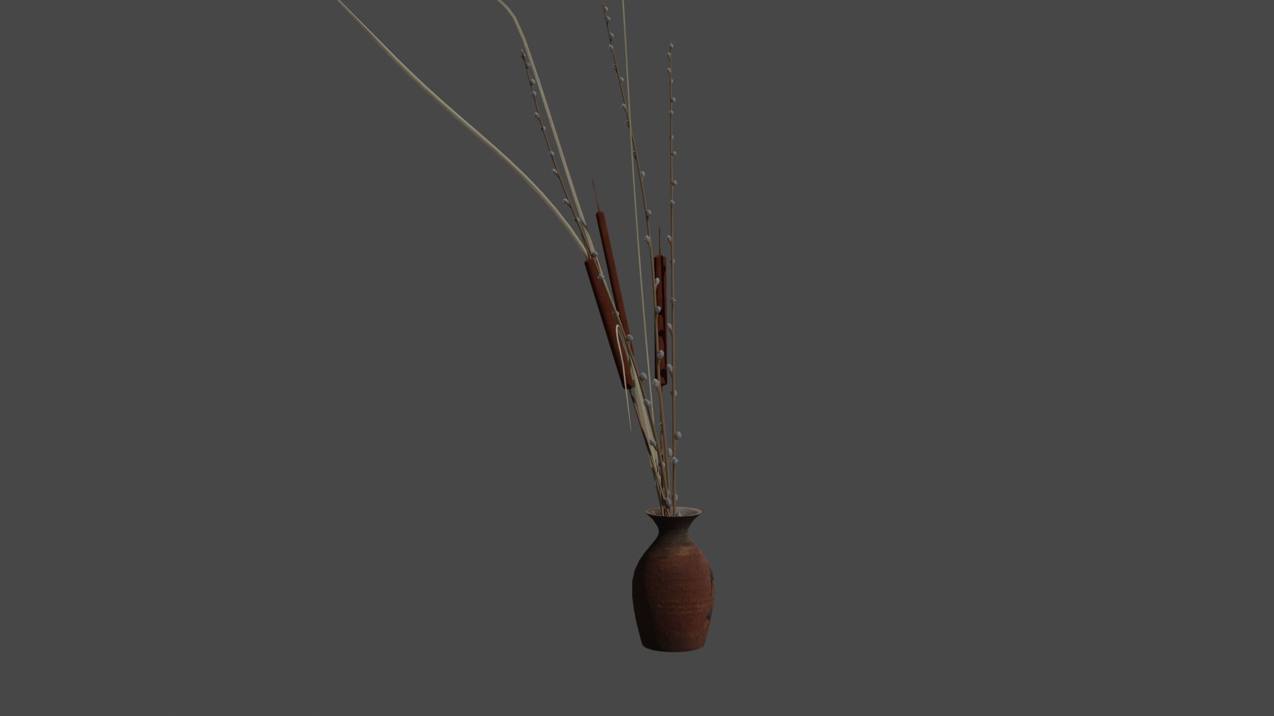 Vase with dried arrangement PBR 4K Photogrammetry 3D model_3