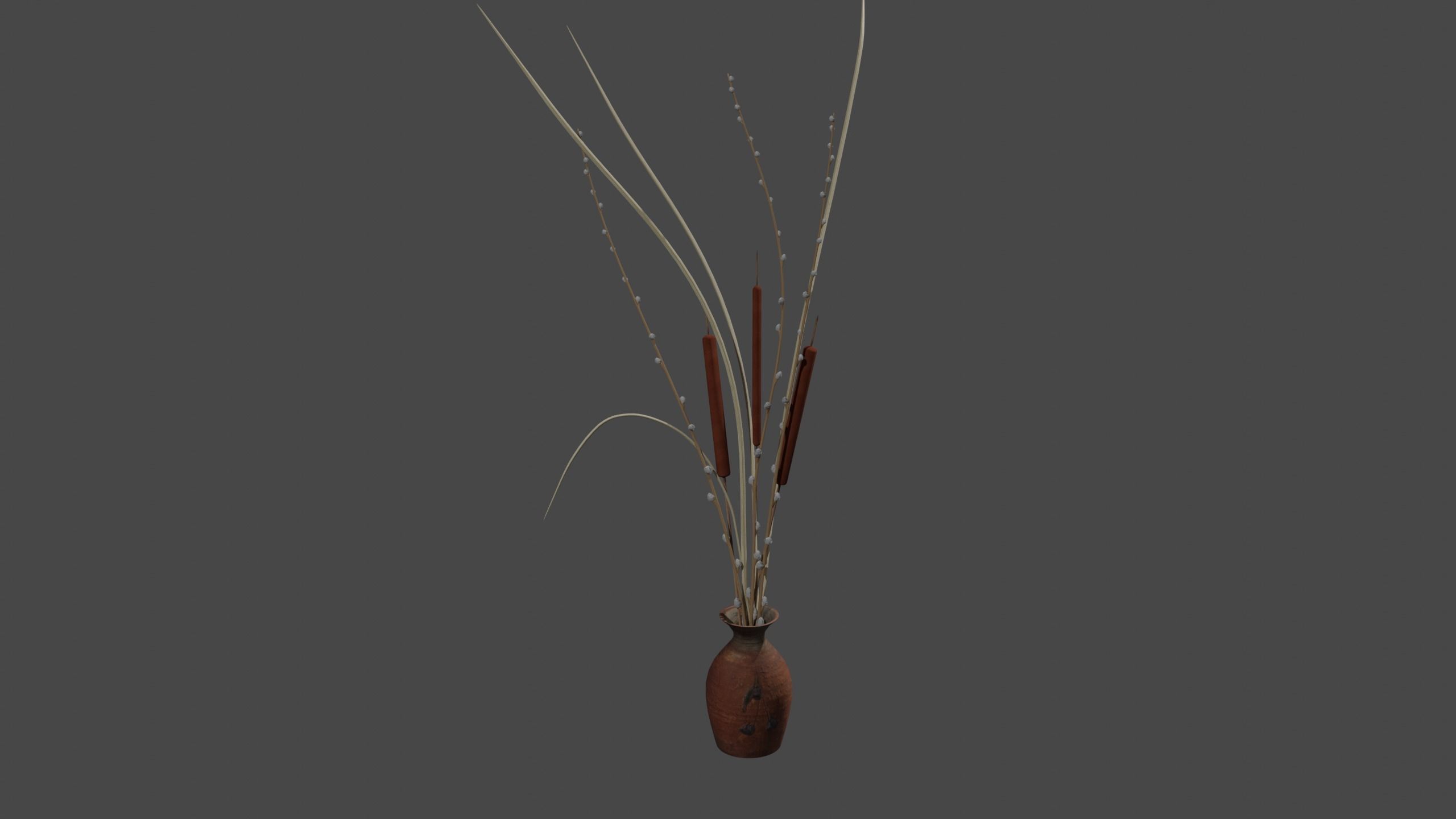 Vase with dried arrangement PBR 4K Photogrammetry 3D model_2