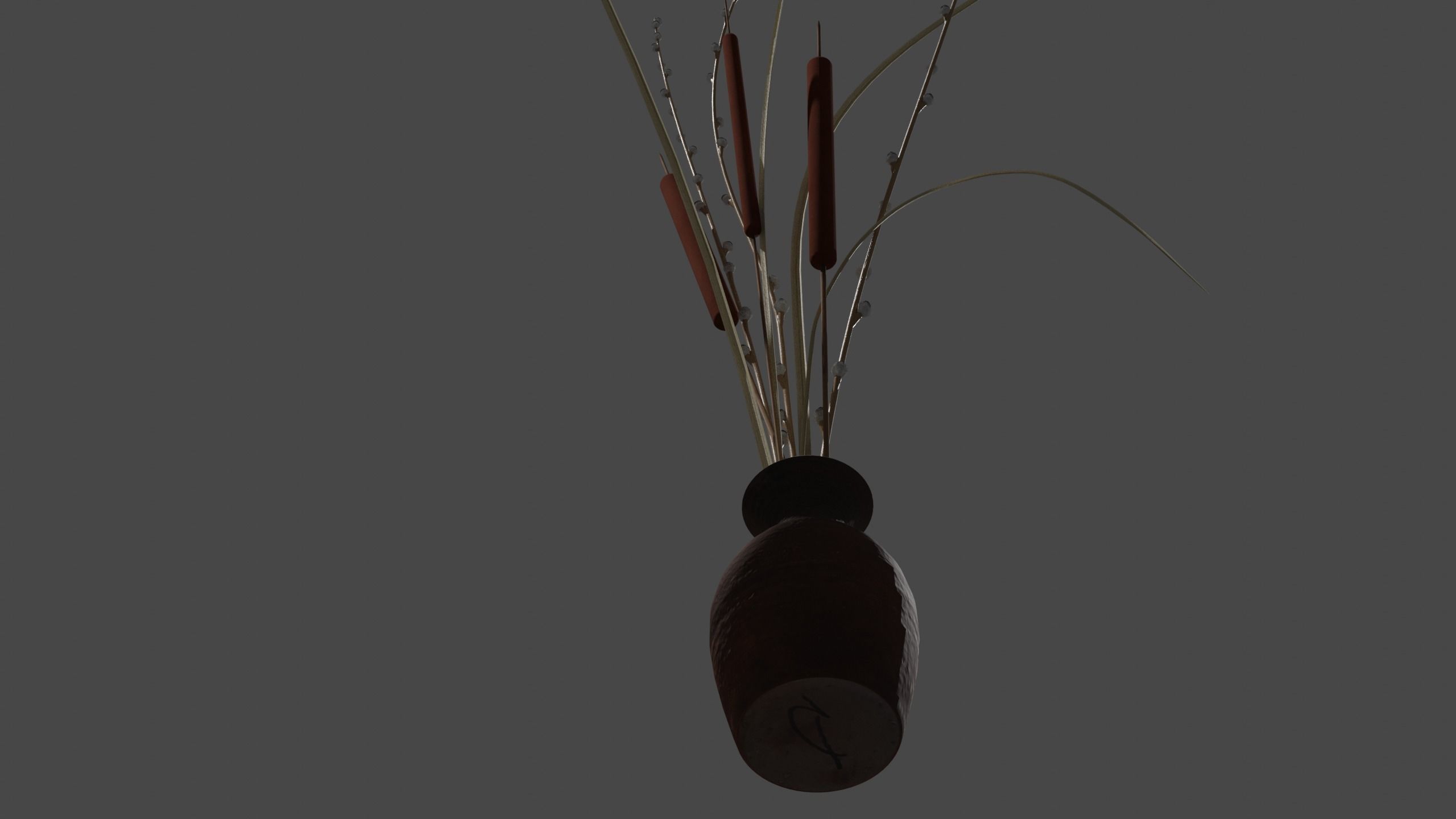 Vase with dried arrangement PBR 4K Photogrammetry 3D model_12