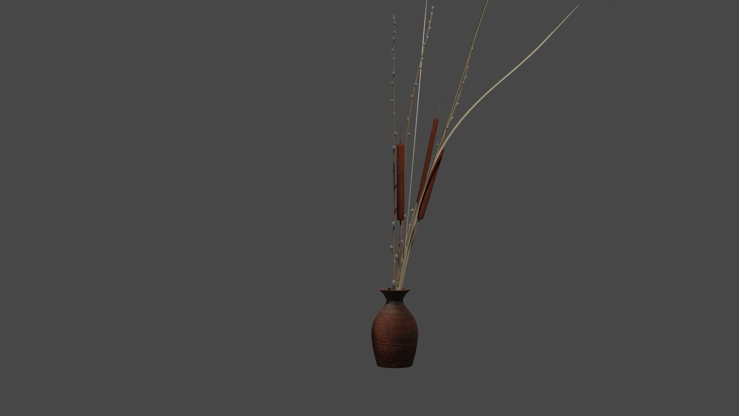 Vase with dried arrangement PBR 4K Photogrammetry 3D model_5