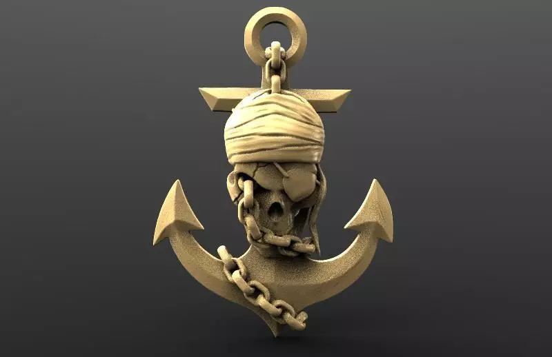 Pirate skull 3 3D print model
