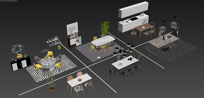 FURNITURE kitchen and dining room 3D model