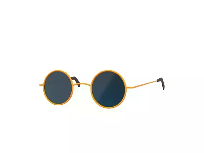 Vintage Round Sunglasses 3D model