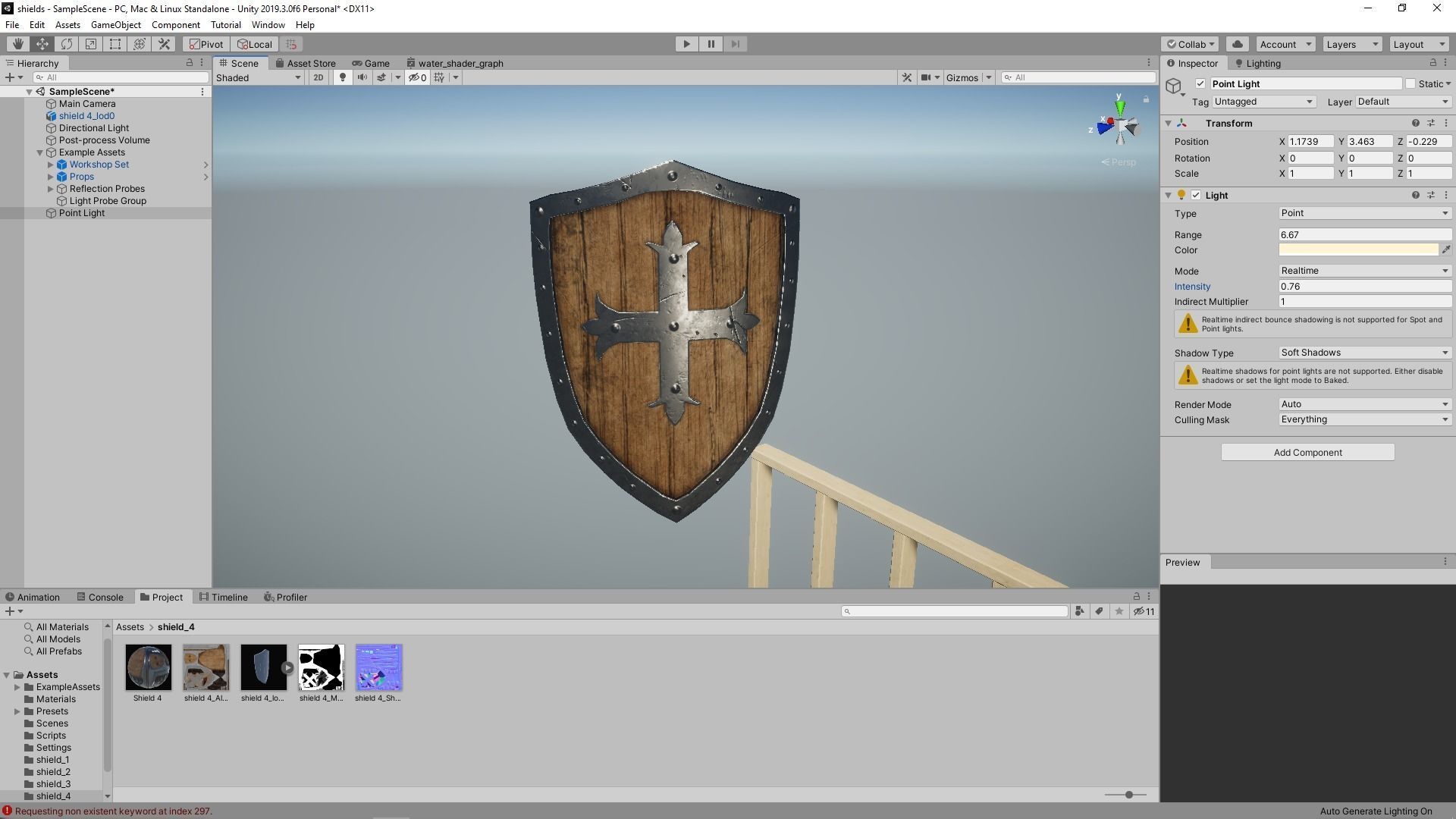 Medieval shield Low-poly 3D model_5