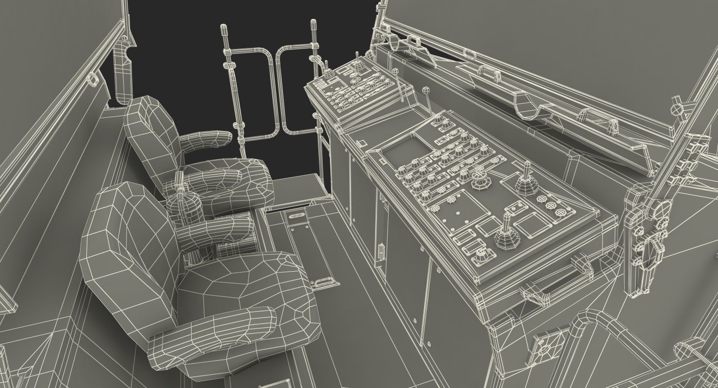 Dirty Asphalt Milling Machine Wirtgen 3D model_28
