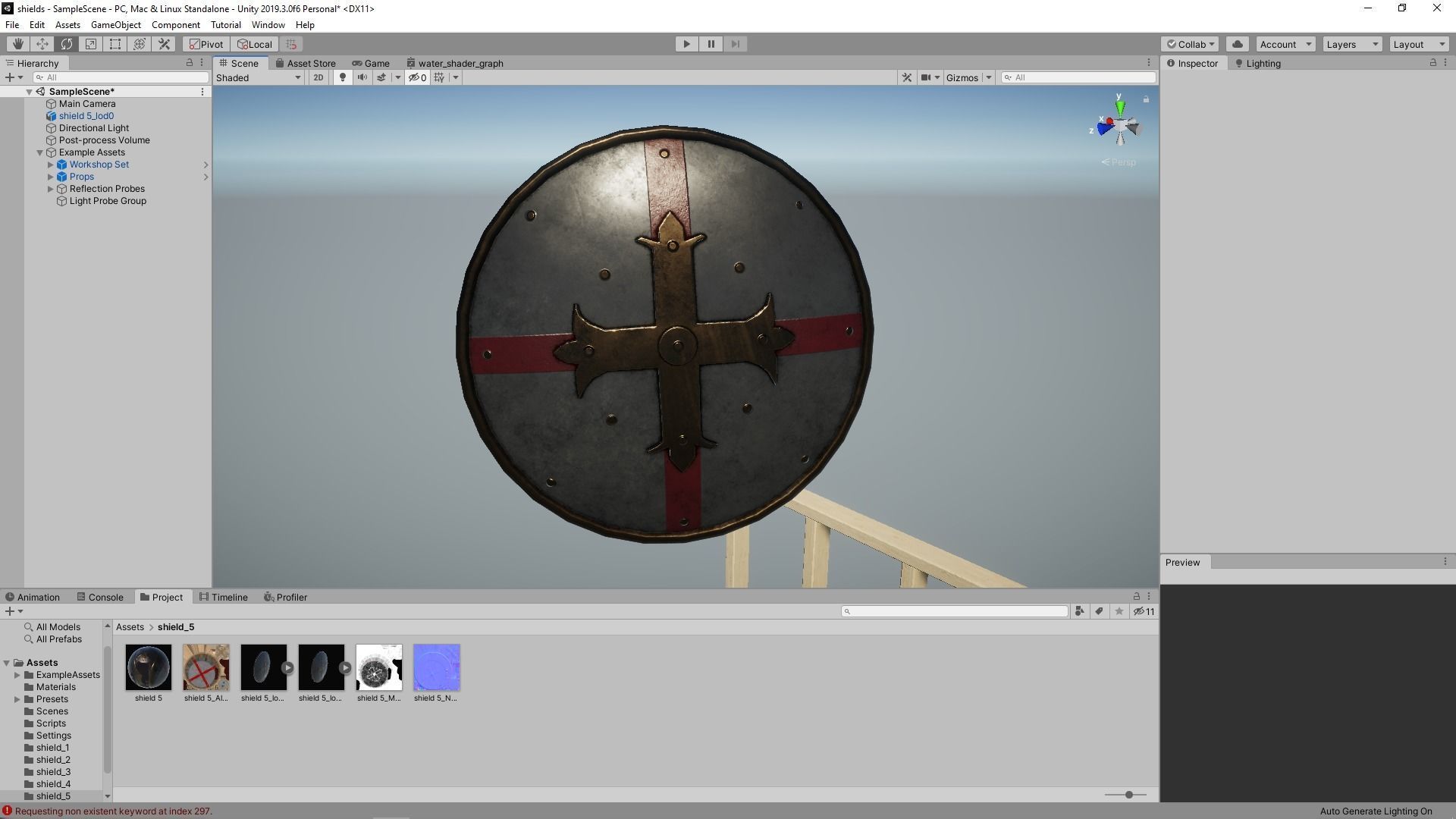 Medieval shield Low-poly 3D model_8