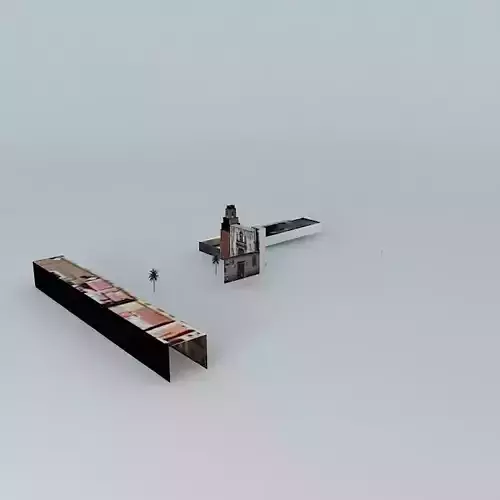 Clock and Church of San Rafael 3D model