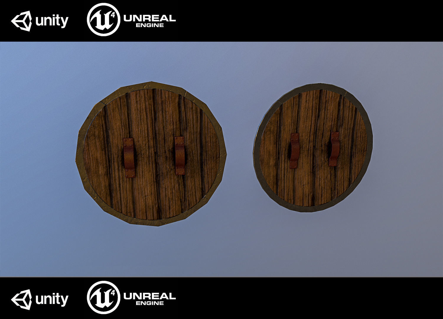 Medieval shield Free low-poly 3D model_2