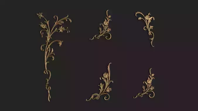 Classic decor ornament v-02 3D model