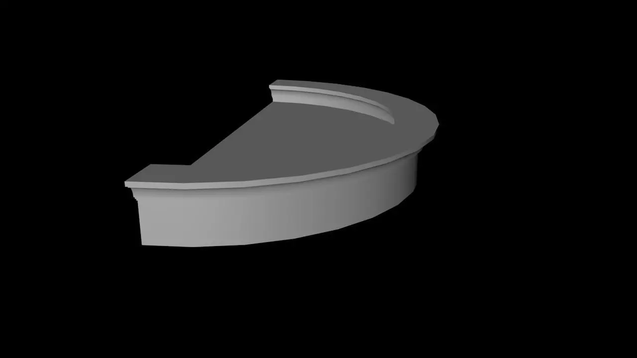 Classic balcony Free low-poly 3D model