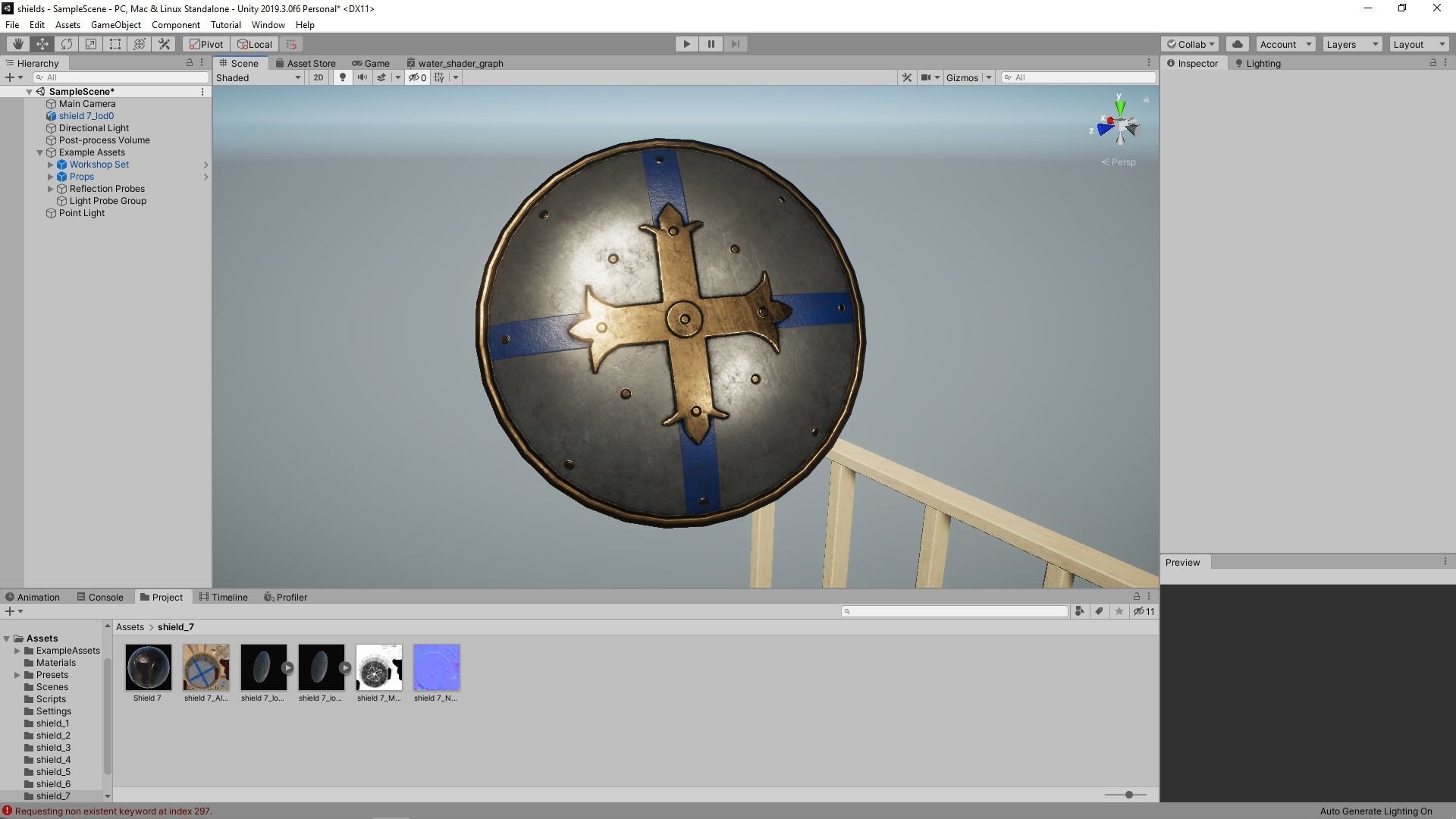 Medieval shield Low-poly 3D model_5