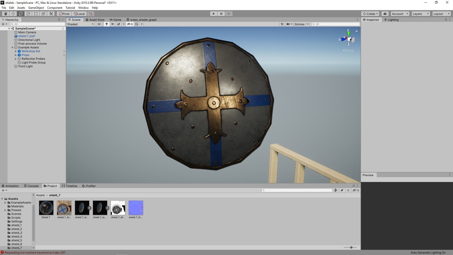 Medieval shield Low-poly 3D model_6